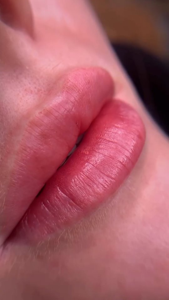 Maquillage permanent des lèvres réalisé par Elvira.